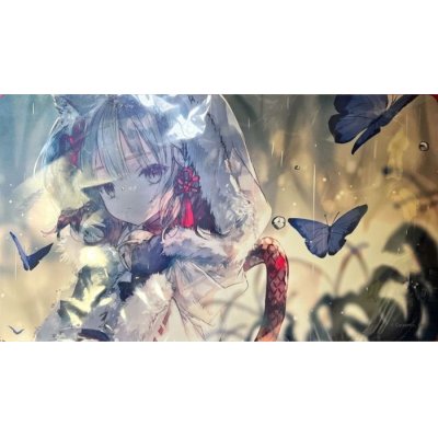 画像1: 〔状態A-〕プレイマット『暗黒のウェルサ 応援イラストVer.(セッカ)』【サプライ】{-}