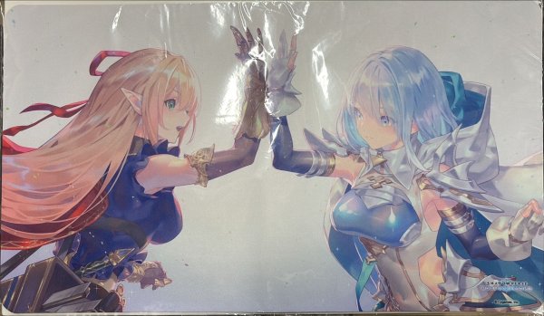 画像1: プレイマット『ドライツェーン＆アリサ(応援イラスト)』【サプライ】{-}《-》 (1)