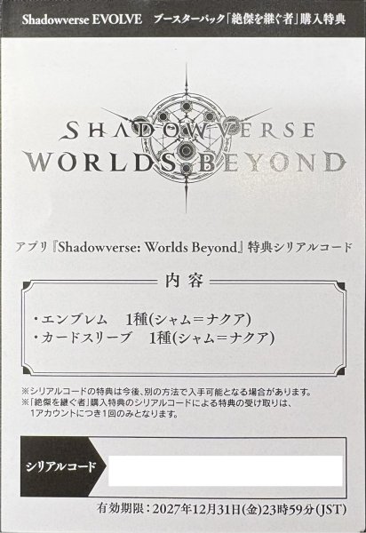 画像1: 絶傑を継ぐ者シリアルコード【-】{-}《-》 (1)