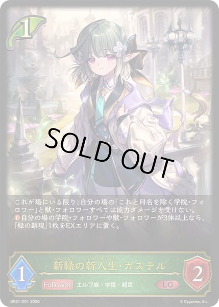 画像1: 〔状態B〕新緑の新入生・カステル【LG】{BP21-001}《エルフ》 (1)
