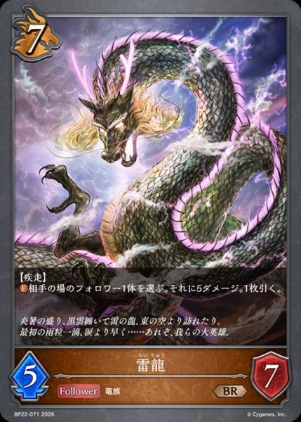 画像1: 雷龍【BR】{BP22-071}《ドラゴン》 (1)