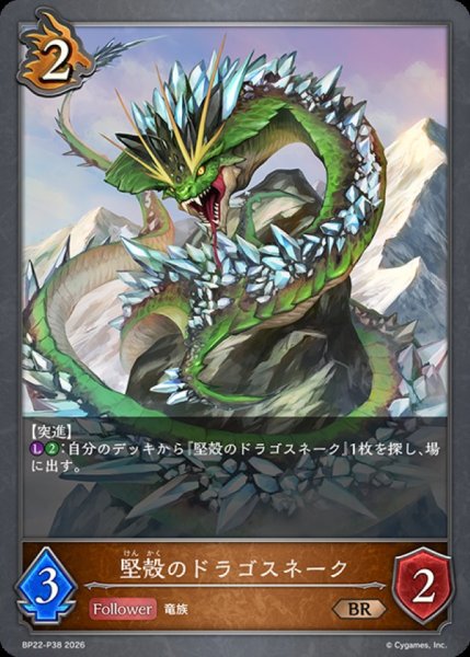 画像1: 堅殻のドラゴスネーク【BR・プレミアム】{BP22-P38}《ドラゴン》 (1)